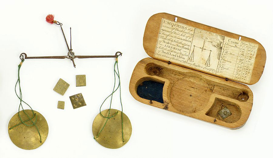 An 18th Century Sommerss Scale And Weight Set. (1 of 1)