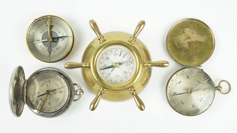 Four 20th Century French Compasses. (1 of 1)