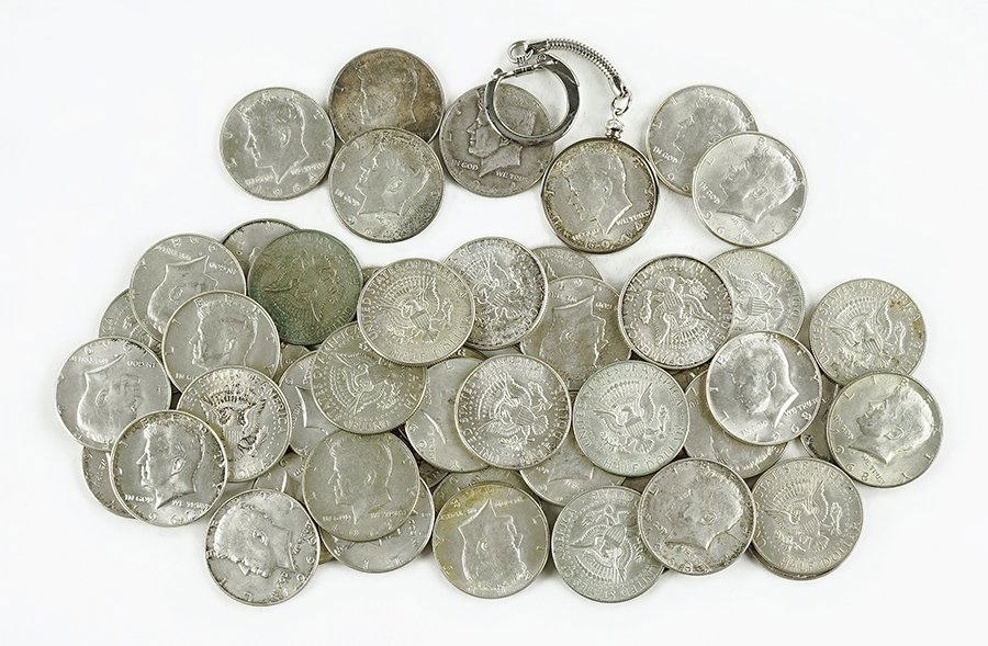 A Collection of 43 Kennedy Half Dollars. (1 of 1)