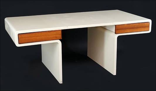 A William Sklaroff for Vecta 'Uniplane' Desk.: A William Sklaroff for Vecta 'Uniplane' Desk. 28" x 72" x 36"