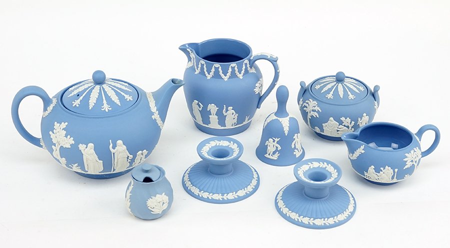 A Collection of Wedgwood Jasperware Table Articles. (1 of 1)