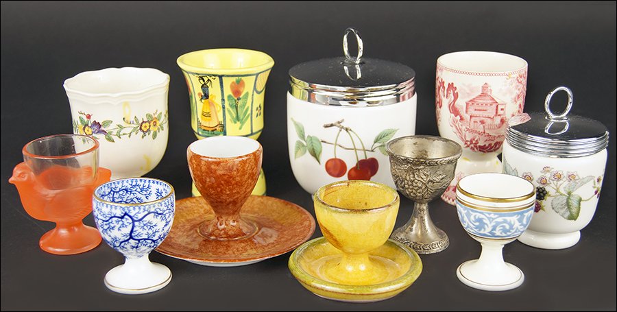 A Collection of Porcelain Egg Cups. (1 of 1)