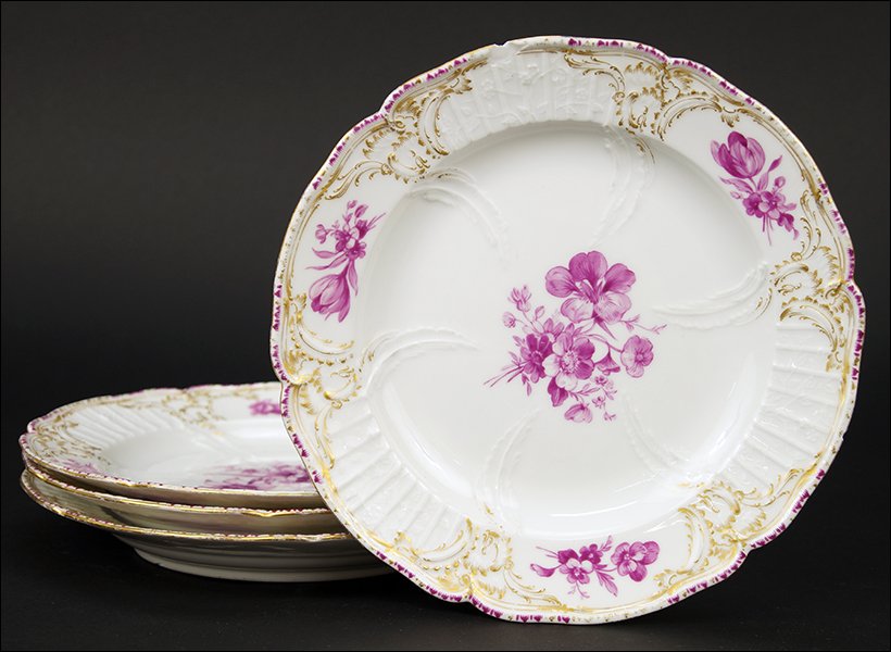 A Set of Four KPM Porcelain Plates. (1 of 1)