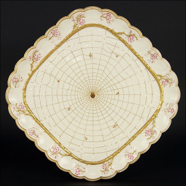 A Belleek Porcelain Serving Tray in the 'Thorn' (1 of 9)