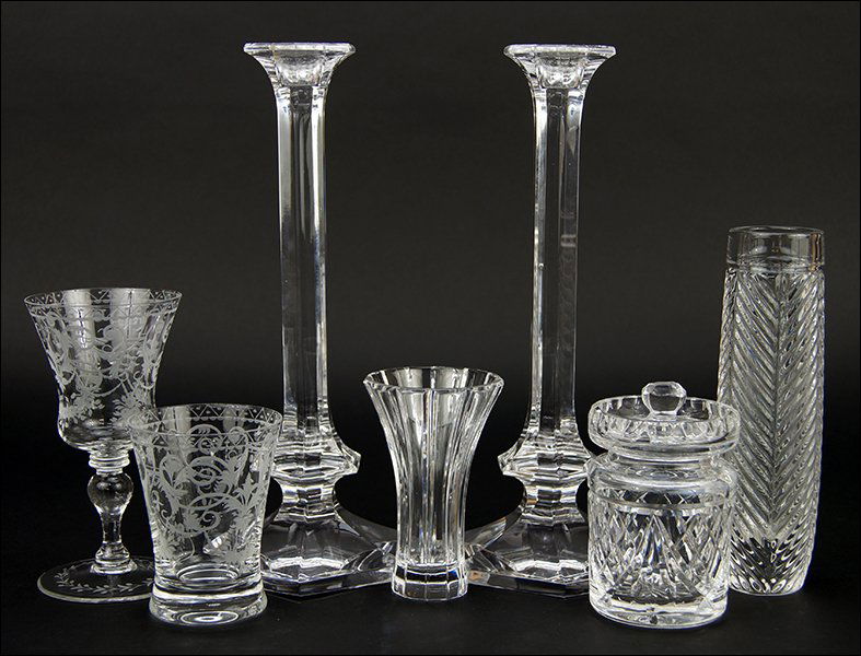 An Etched Crystal Partial Stemware Service. (1 of 1)
