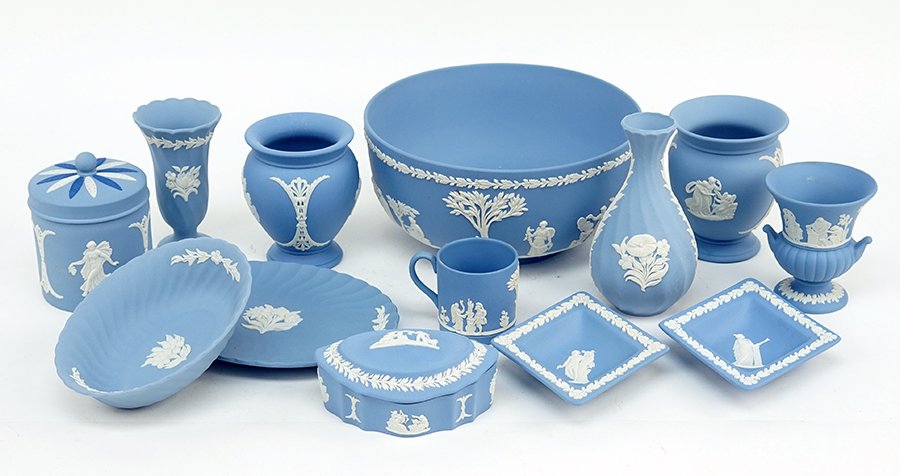 A Collection of Wedgwood Jasperware Table Articles. (1 of 1)