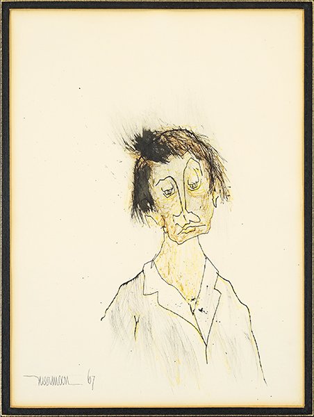 Leonardo Nierman (Mexican, B. 1932) Portrait of a Man. (1 of 1)