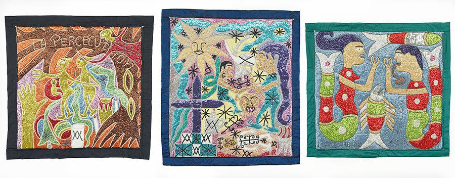 Three Haitian Vodou Flags by Ronald Gouin. (1 of 1)