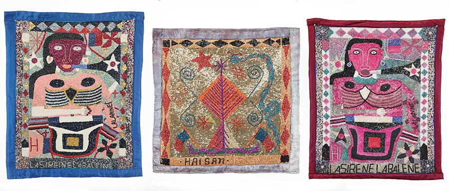 Two Haitian Vodou Flags by Eviland Lalanne. (1 of 4)