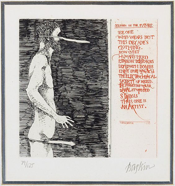 Leonard Baskin (American, 1922-2000) Lessons in the (1 of 1)