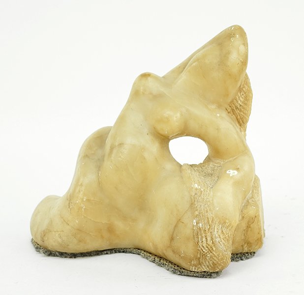 Artist Unknown (20th Century) Reclining Nude.: Artist Unknown (20th Century) Reclining Nude. Marble sculpture, bearing signature 'H. Moore '30' en verso Height: 8.75"