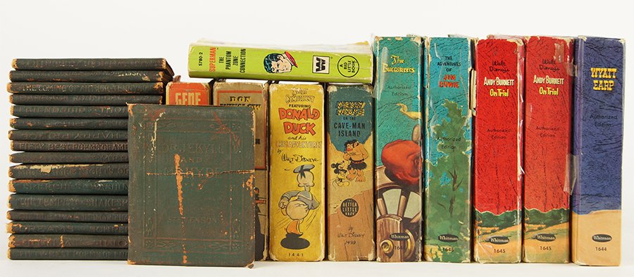 The Little Leather Library.: The Little Leather Library. Twenty-one volumes. Together with ten 'Big Little Books' including Mickey Mouse, Donald Duck, Superman, Gene Autry, and others