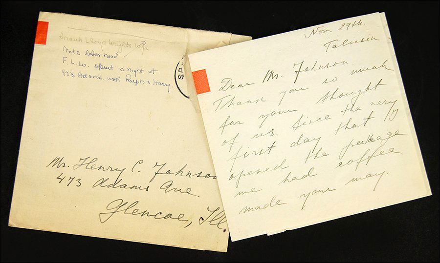 Olgivanna Lloyd Wright (1898-1985) A Hand Written (1 of 1)