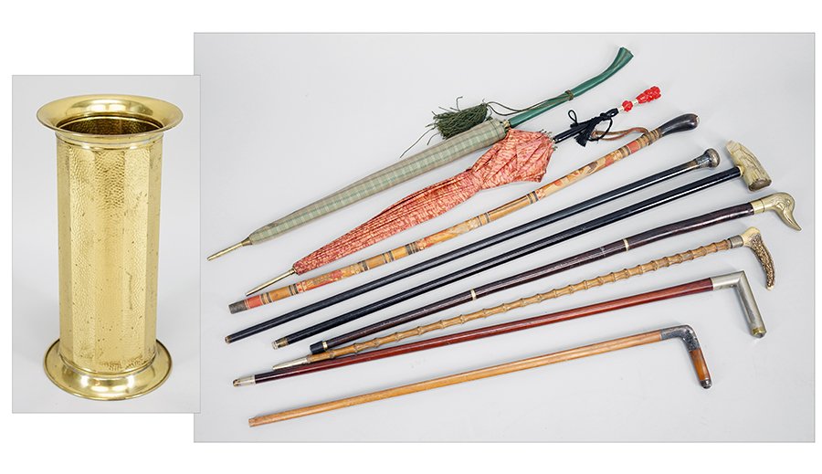 A Collection of Walking Sticks and Parasols. (1 of 1)