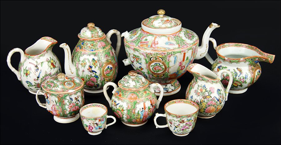A Collection of Chinese Rose Medallion Tea Service (1 of 1)