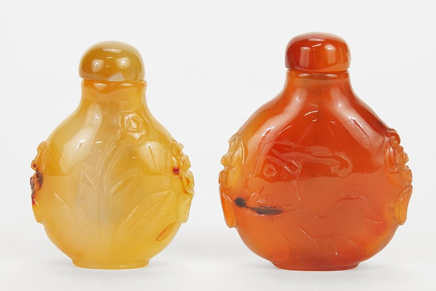 Two Chinese Stone Snuff Bottles. (1 of 1)