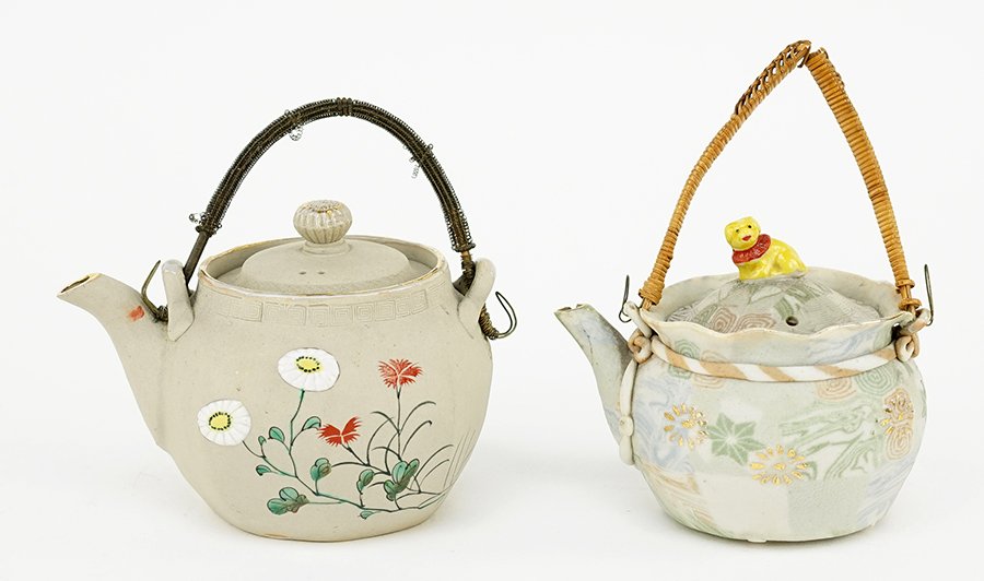 Two Late 19th Century Japanese Bonko Ware Pottery (1 of 1)