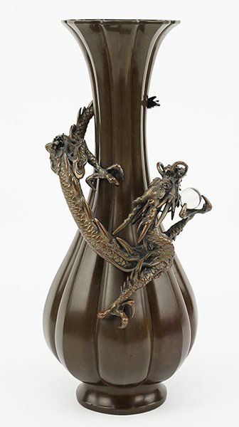 A 19th Century Japanese Bronze Vase. (1 of 10)