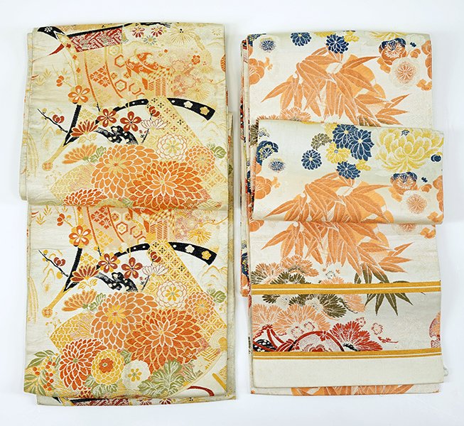 Two 20th Century Japanese SIlk Brocade Obis. (1 of 1)