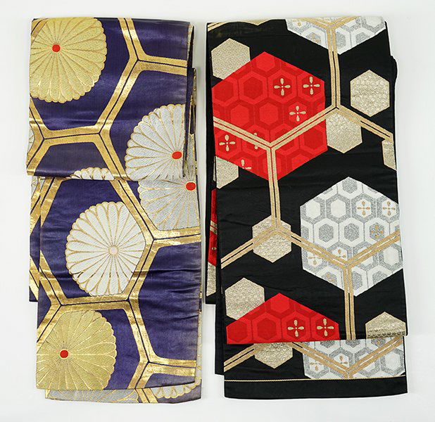 Two 20th Century Japanese Silk Brocade Obs. (1 of 1)