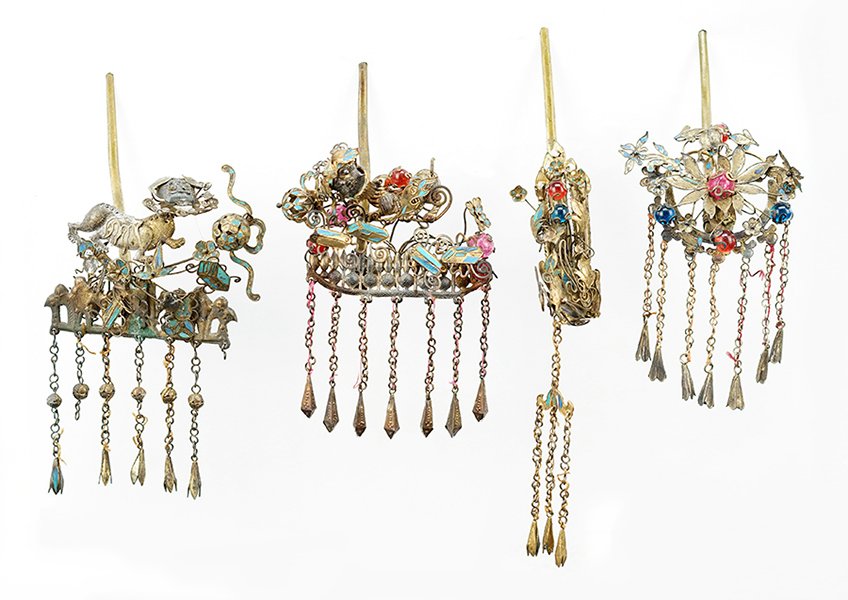 Four Chinese Hair Pins. (1 of 7)