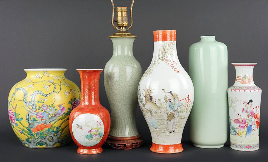 A Collection of Chinese Porcelain Vases. (1 of 10)