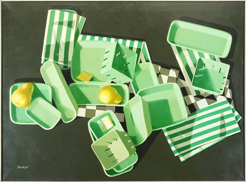 Len Gridley Everett (American, 1925-1984) Green Boxes (1 of 1)