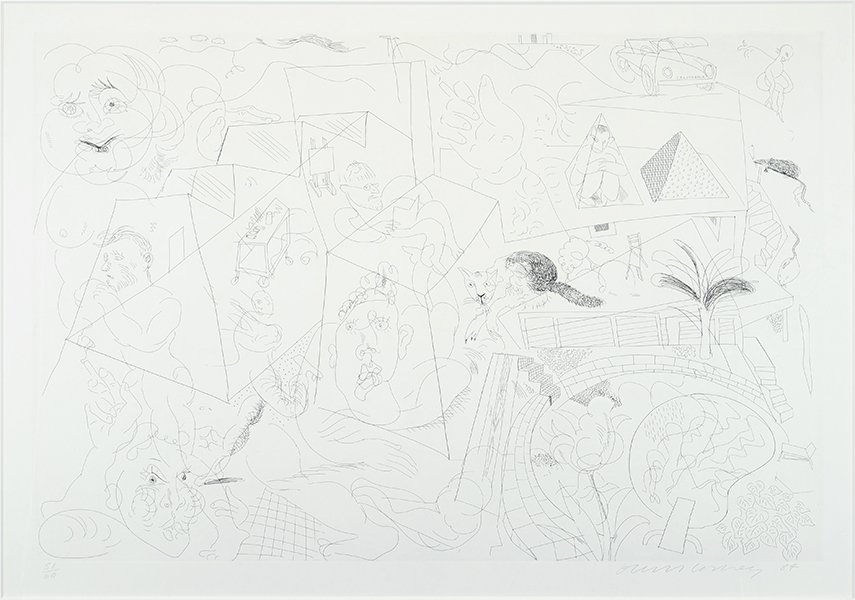 David Hockney (British, B. 1937) House Doodle. (1 of 10)