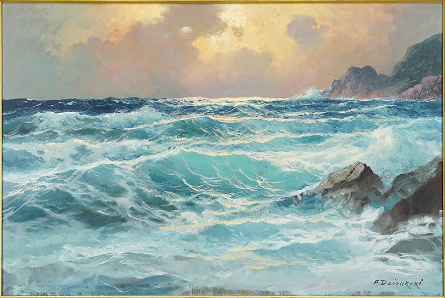 Alexander Dzigurski (American, 1911 - 1995) Waves at (1 of 5)
