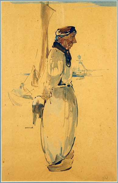 Willem Van Den Berg (Dutch, 1886-1970) Dutch Fisherman. (1 of 1)