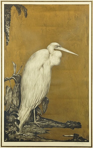 Willem Van Den Berg (Dutch, 1886-1970) Heron. (1 of 9)