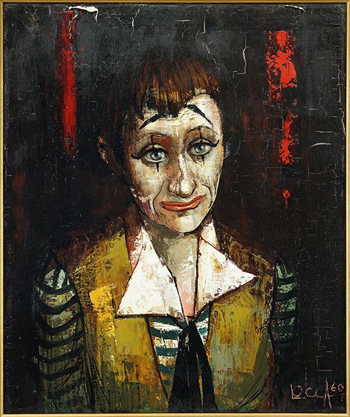Albert Locca (Italian, 1895-1966) Clown.: Albert Locca (Italian, 1895-1966) Clown. Oil on canvas laid to board, signed lower right and dated '60. Provenance: Marshall Field & Co., Chicago 21.75" x 18.5" Frame: 27" x 23.5"