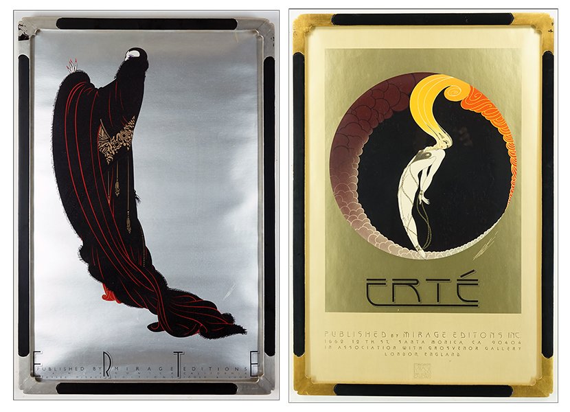 Two Framed Erte Posters. (1 of 1)