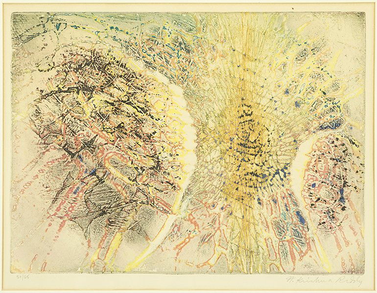 Krishna Reddy (Indian, B. 1925) Composition. (1 of 2)