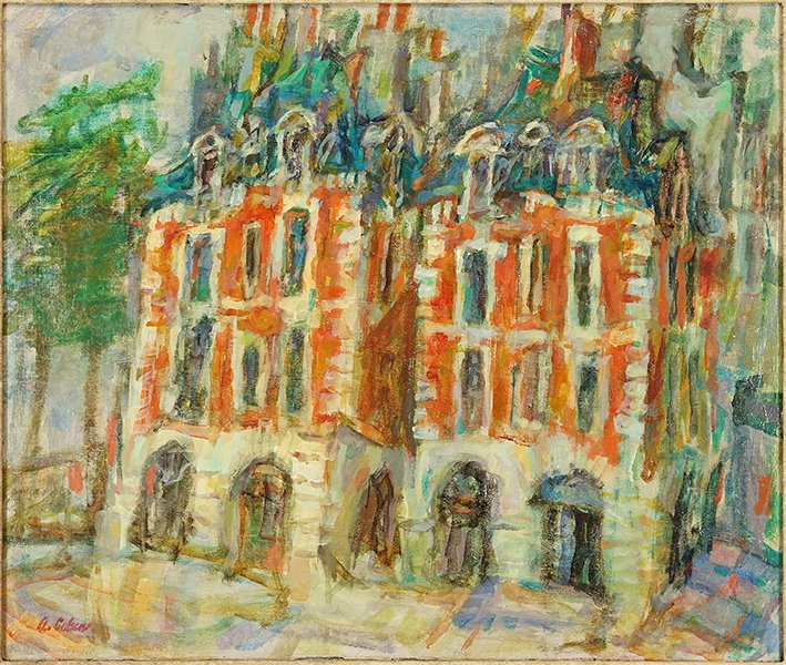 Alfred Cohen (American, 1920-2001) Place Dauphine. (1 of 2)