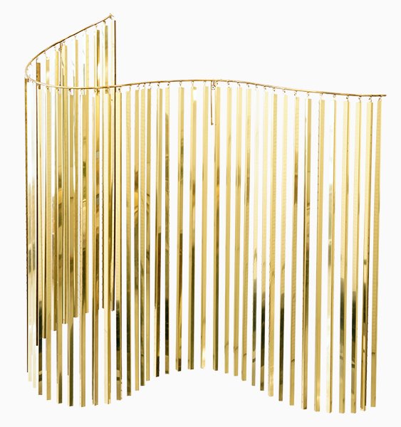 Curtis Jere (American, 1910-2008) Undulating Brass: Curtis Jere (American, 1910-2008) Undulating Brass Curtain Sculpture. Signed and dated 1983 Overall: 46" x 42" x 12.5"