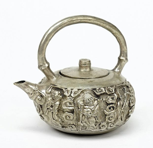 A Chinese Silverplate Teapot. (1 of 1)