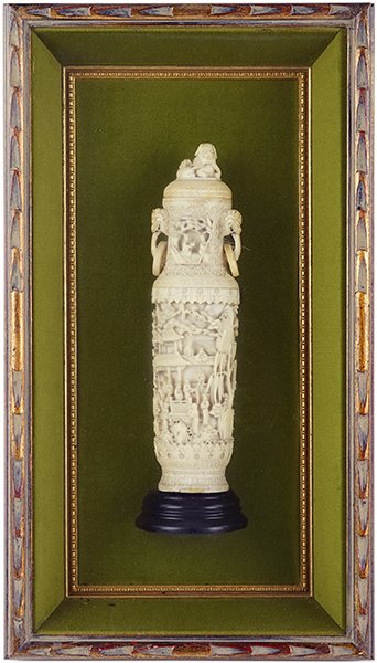 A Chinese Carved Ivory Urn. (1 of 2)