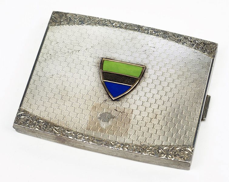 A Sterling Silver Cigarette Case. (1 of 2)