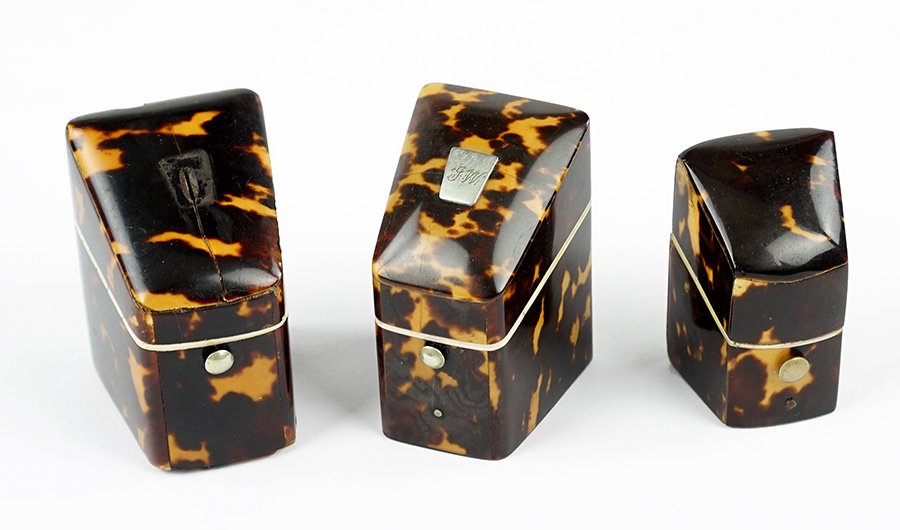 Two English Tortoise Shell Needle Cases. (1 of 1)