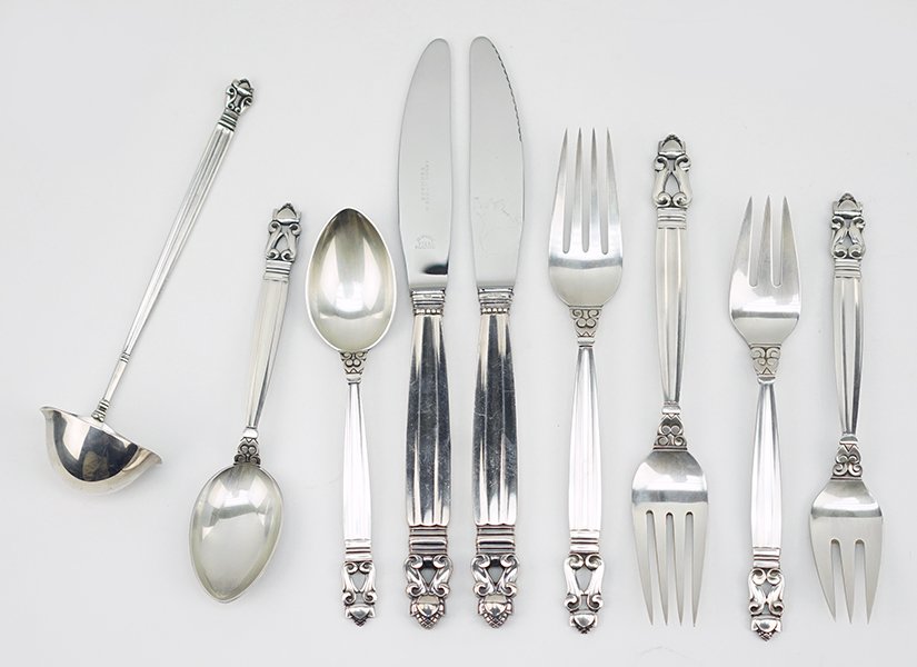 A Georg Jensen Sterling Silver Partial Flatware (1 of 1)