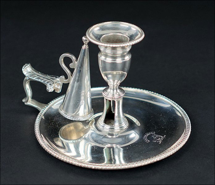 A George III Silver Chamberstick. (1 of 1)