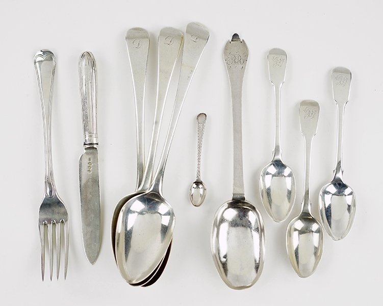 Three Georgian Silver Serving Spoons. (1 of 1)