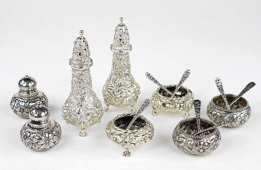 A Collection of Sterling Silver Repousse Table (1 of 1)