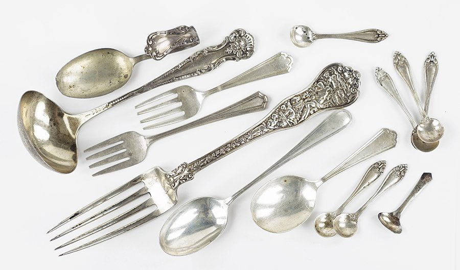 A Tiffany Sterling Silver Fork in The Olympian Pattern. (1 of 1)