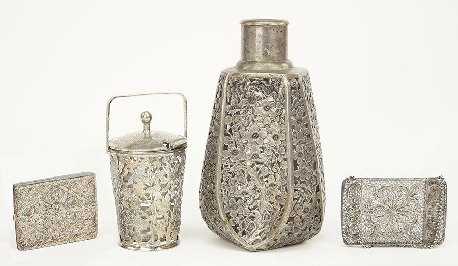 A Filigree Sterling Silver Jar. (1 of 1)