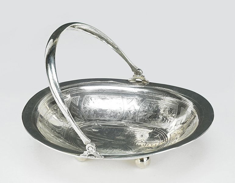 A 19th Century Russian Silver Basket. (1 of 1)