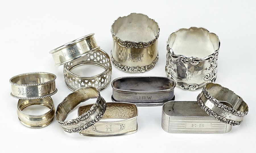 A Pair of Sterling Silver Napkin Rings. (1 of 1)