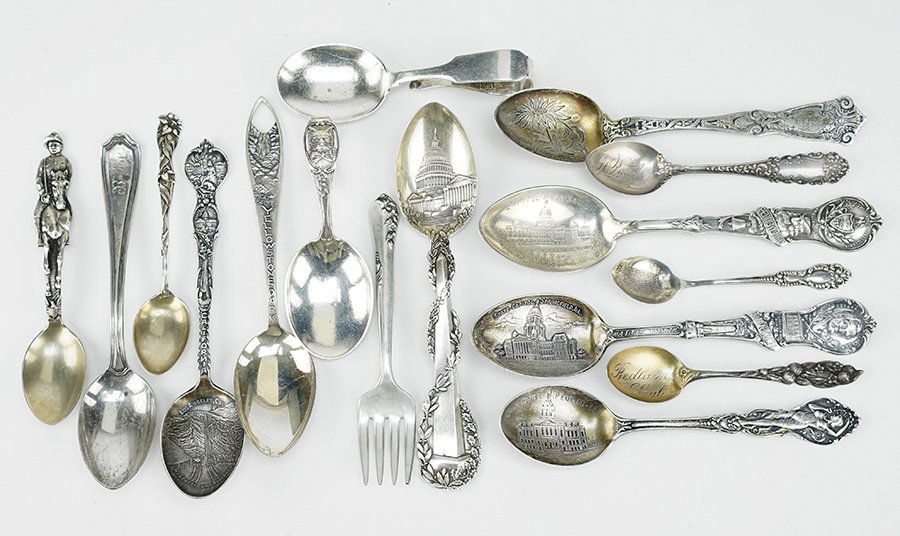 A Collection of Sterling Silver Spoons. (1 of 1)
