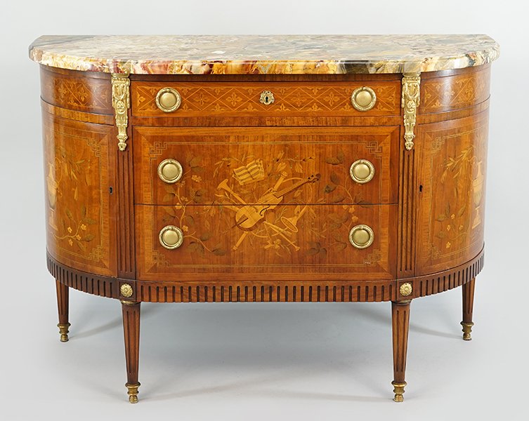 A French Marble Top Commode. (1 of 1)